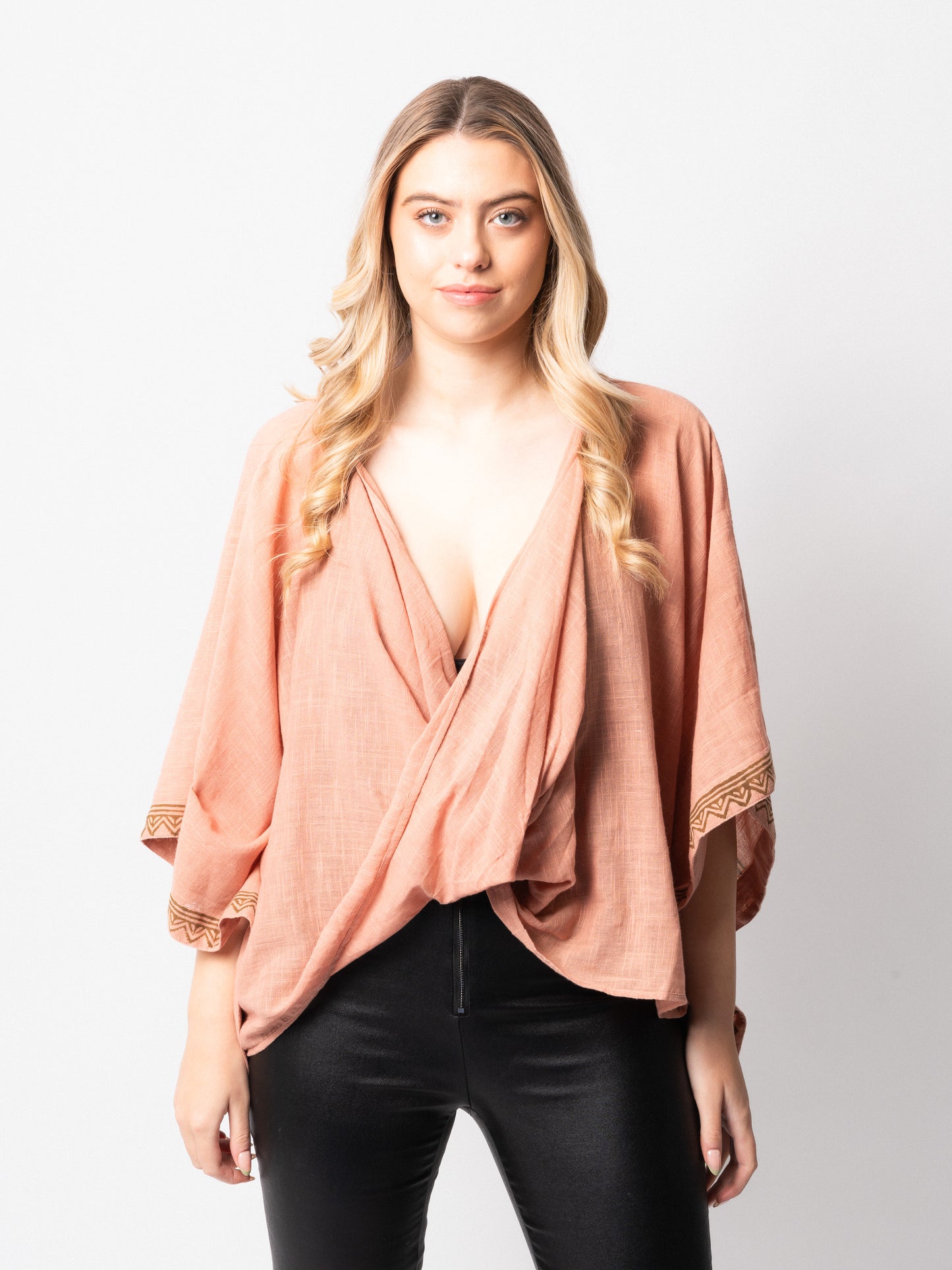 Peach Sianna Twist Top