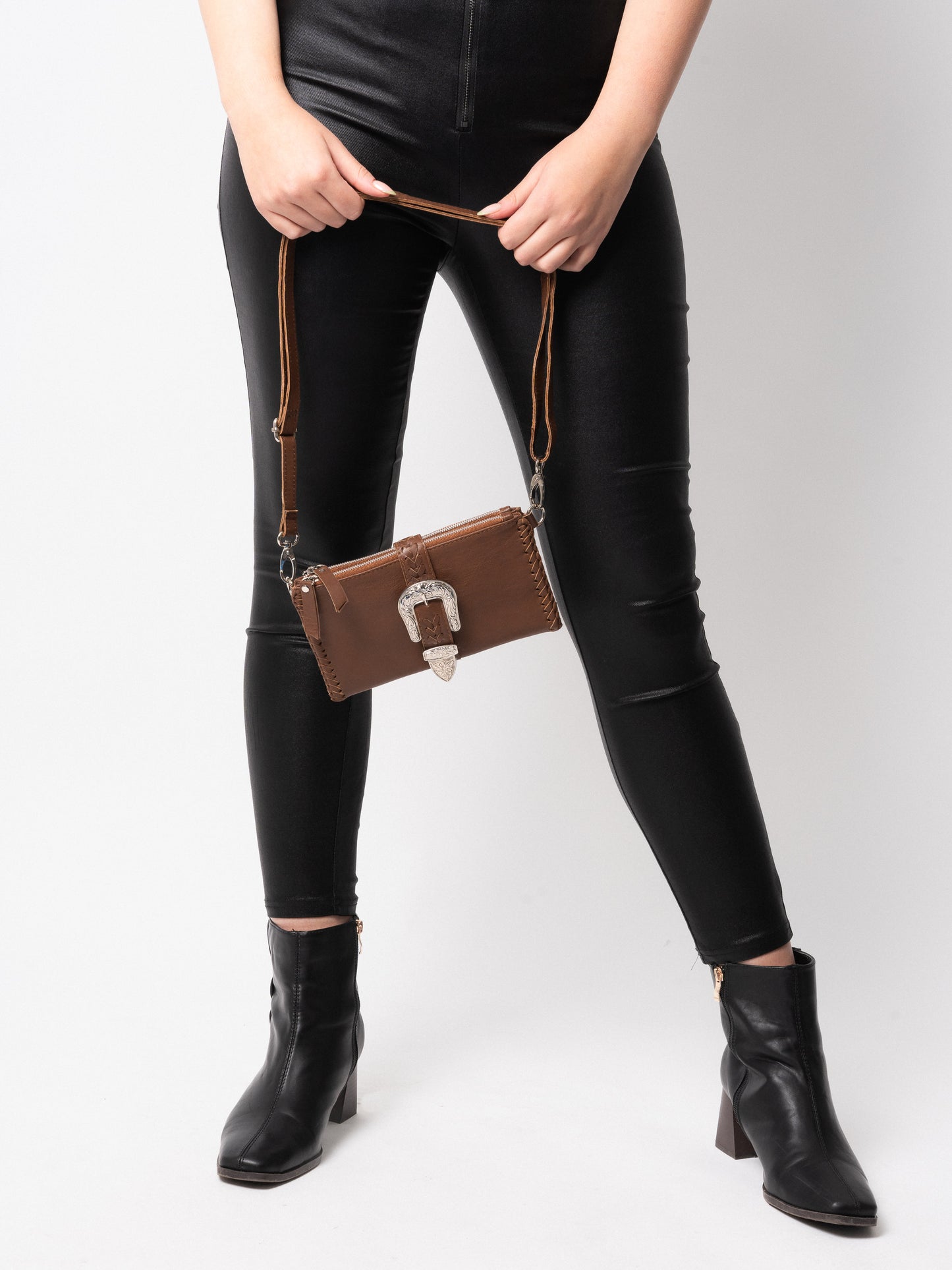 Brown Wildling Leather Clutch