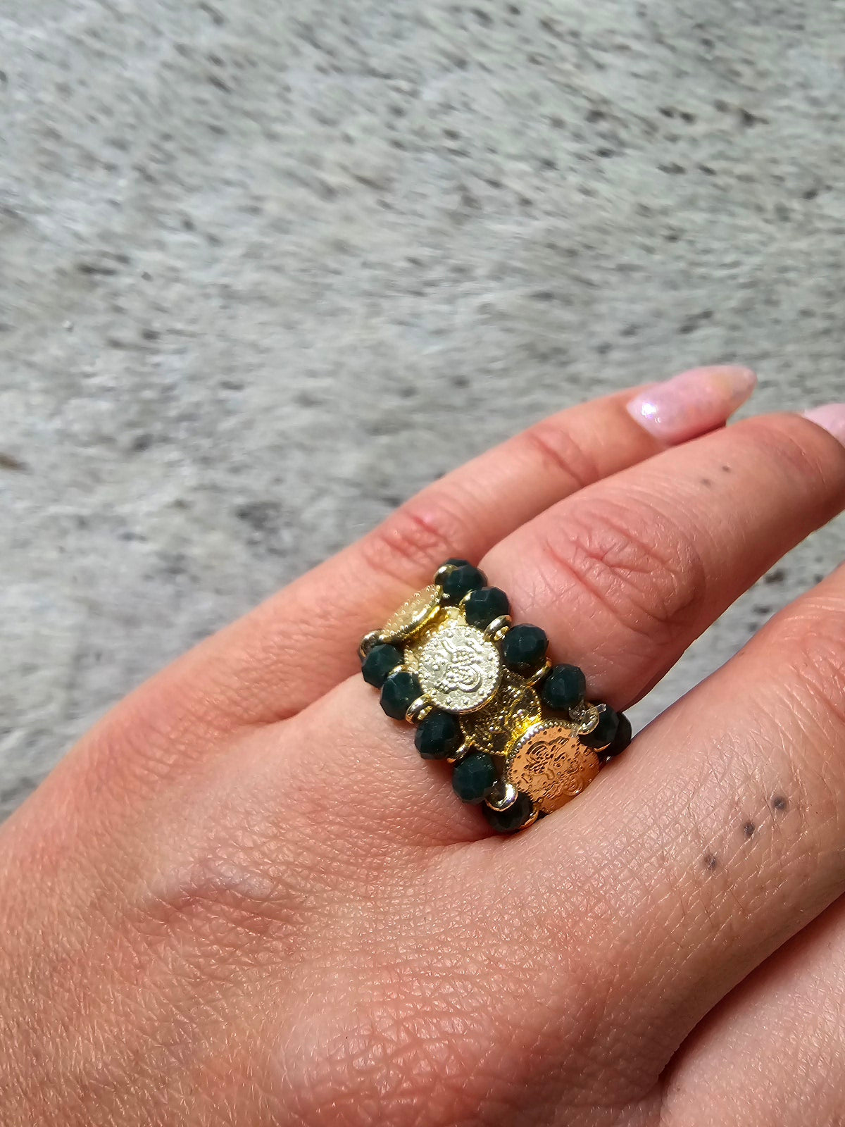 Emerald Boho Ring