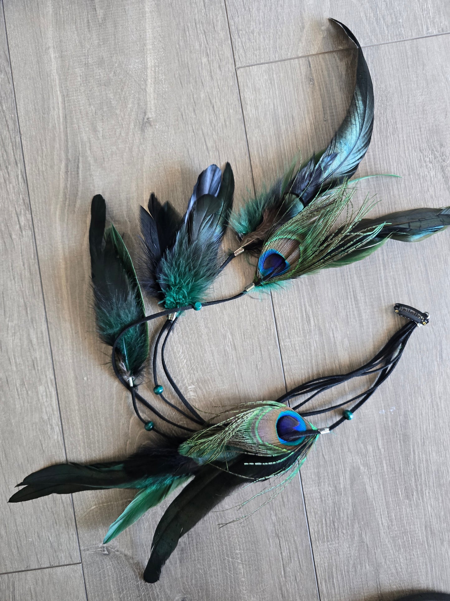 Peacock Feather Hair Clip