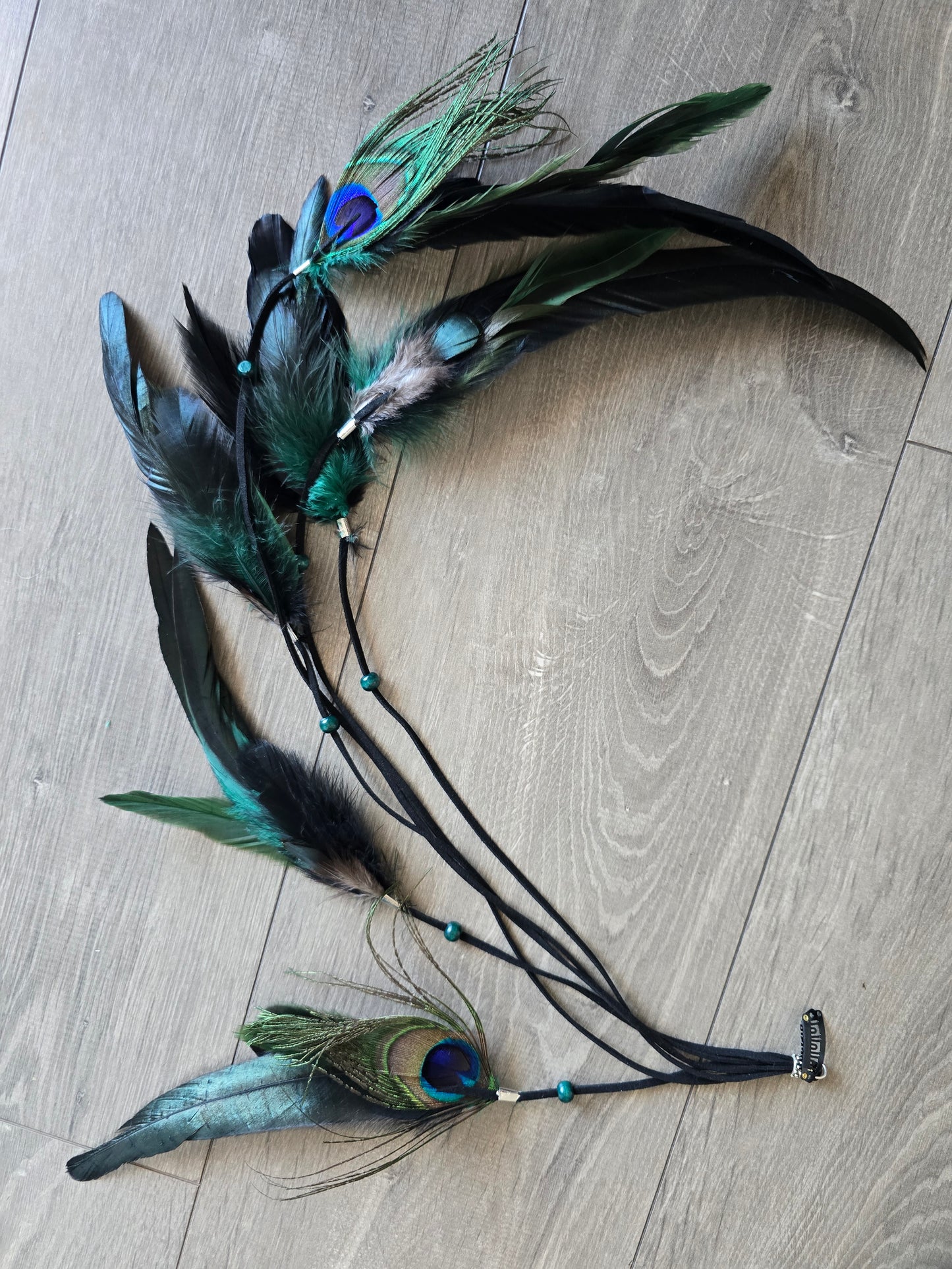 Peacock Feather Hair Clip