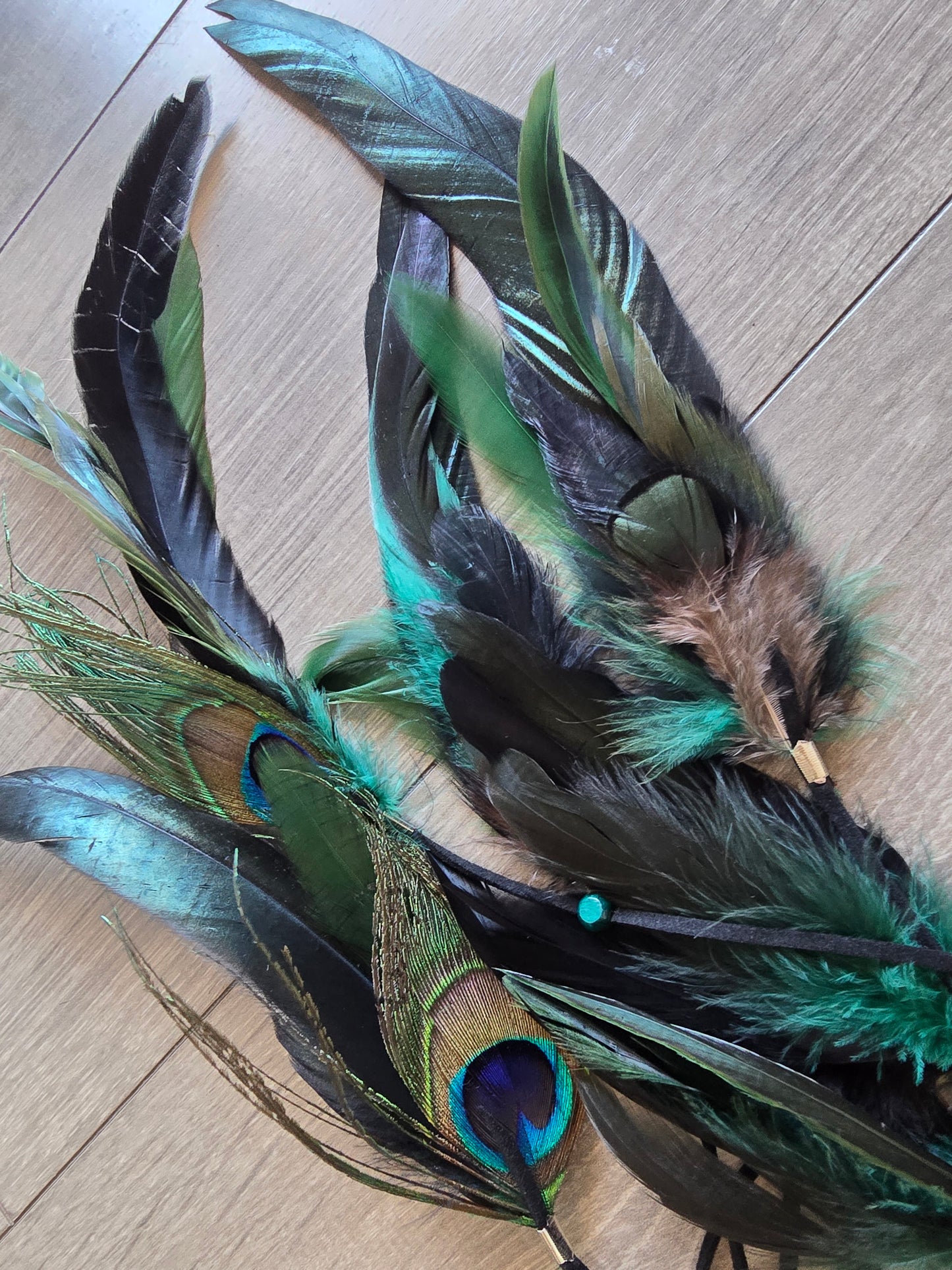 Peacock Feather Hair Clip