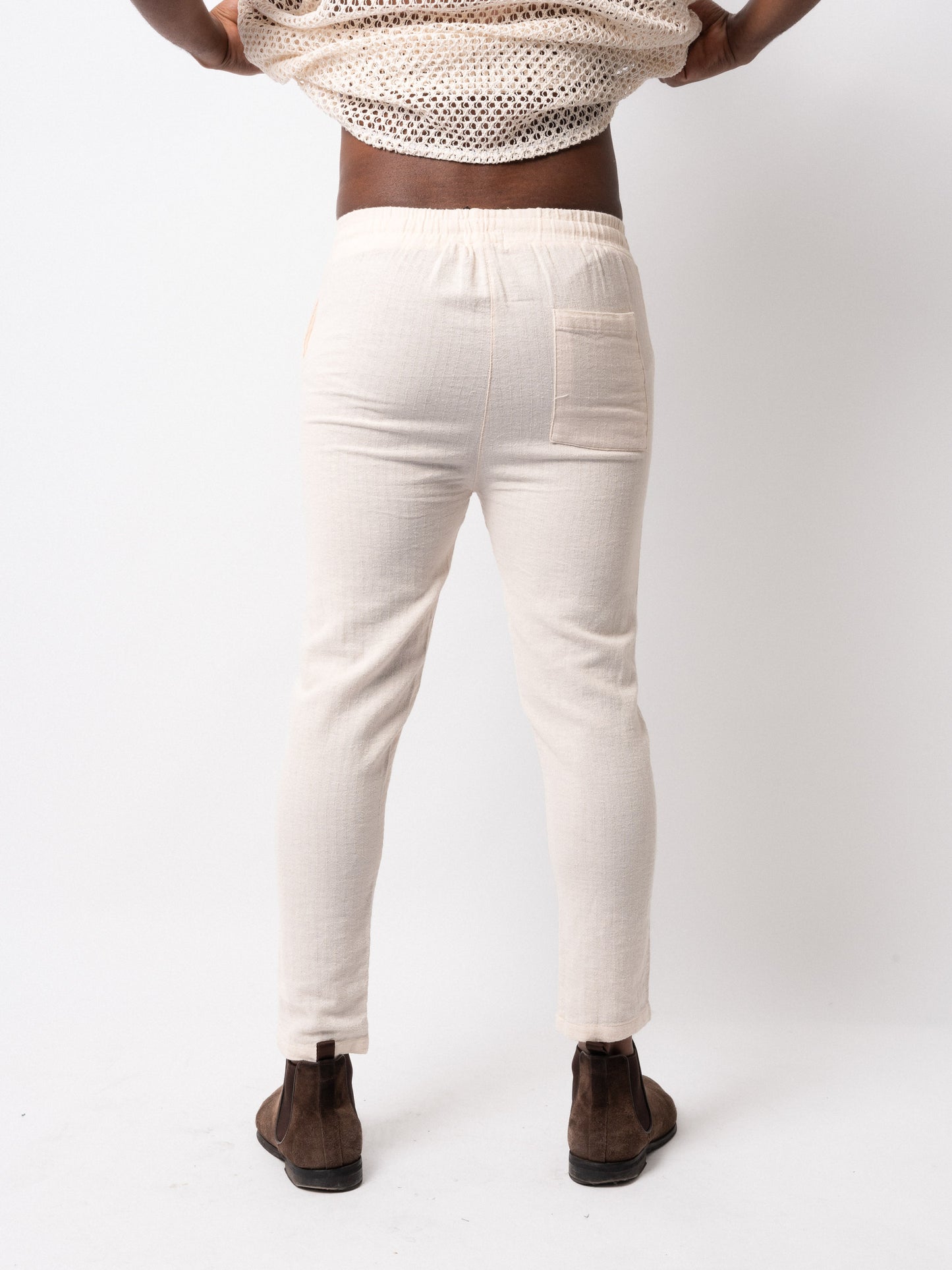 Cream Cotton Pants