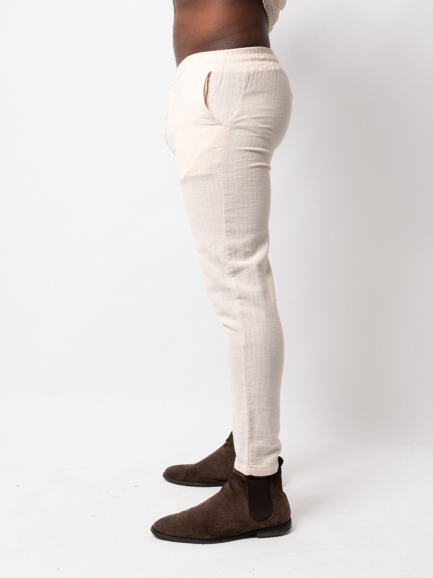 Cream Cotton Pants