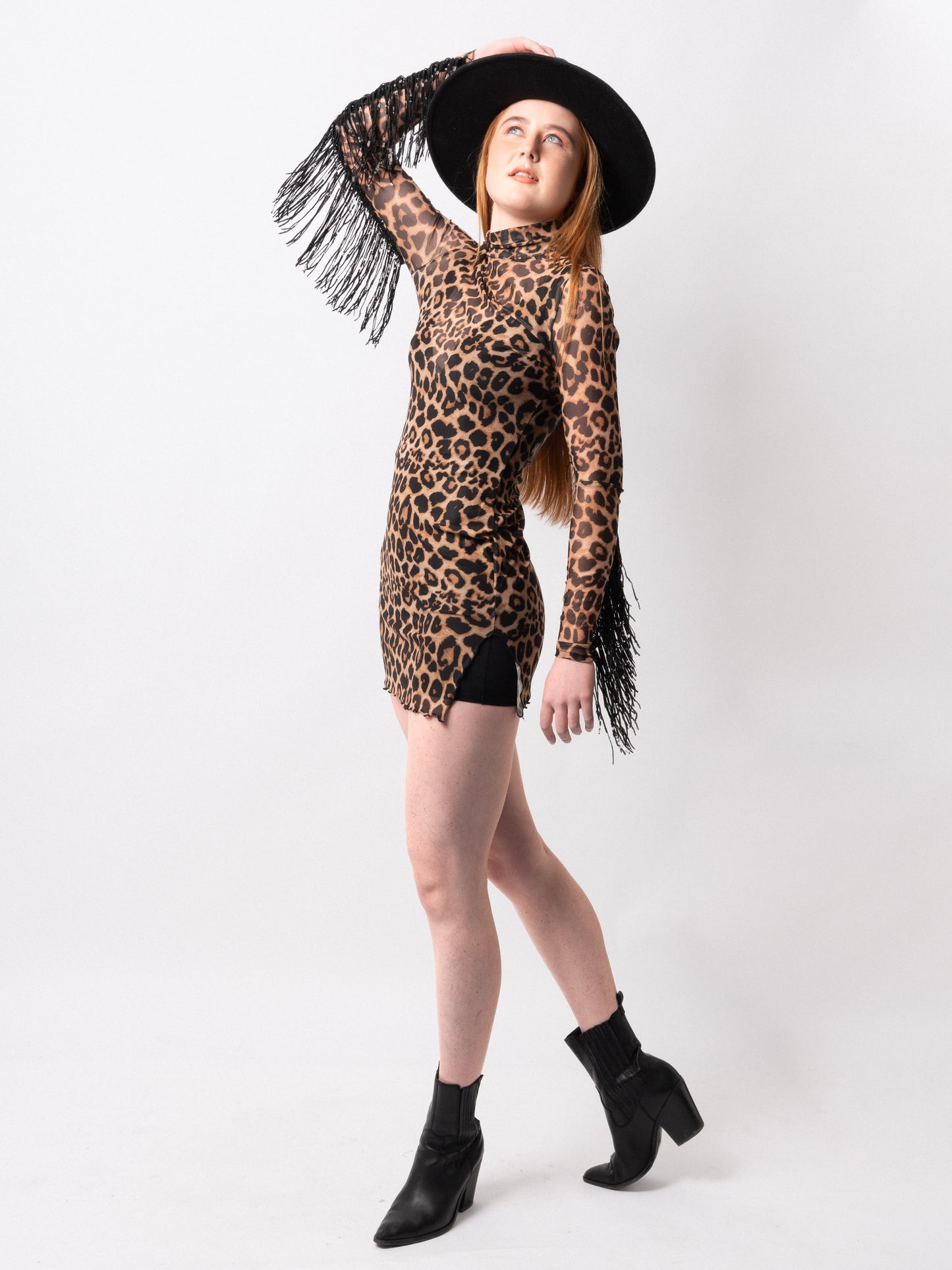 Leopard Mesh Dress