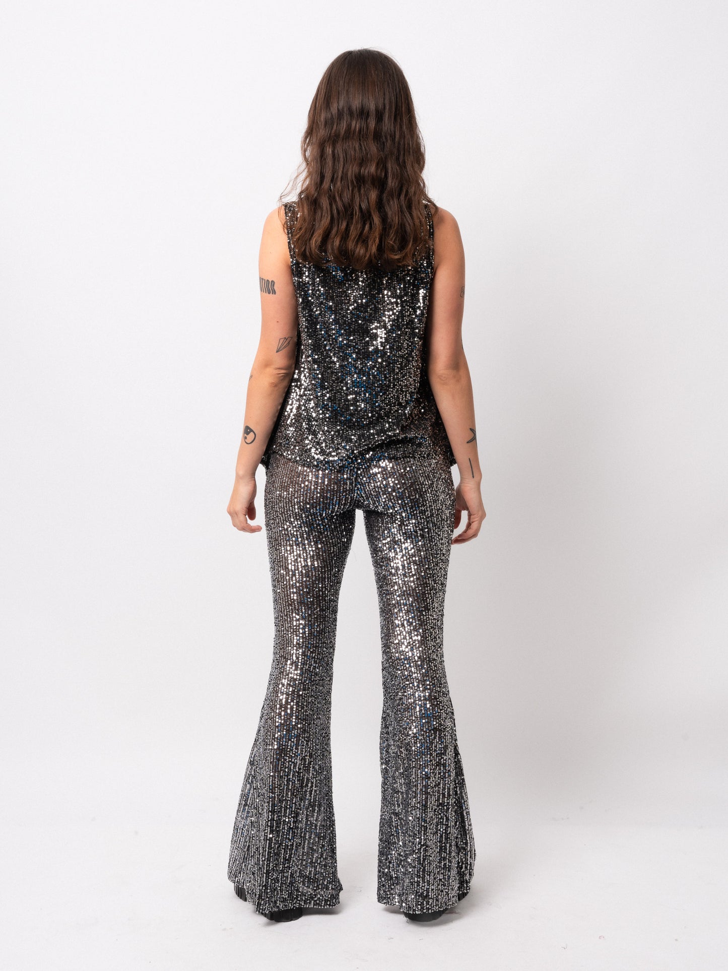 Silver Sequin Waistcoat