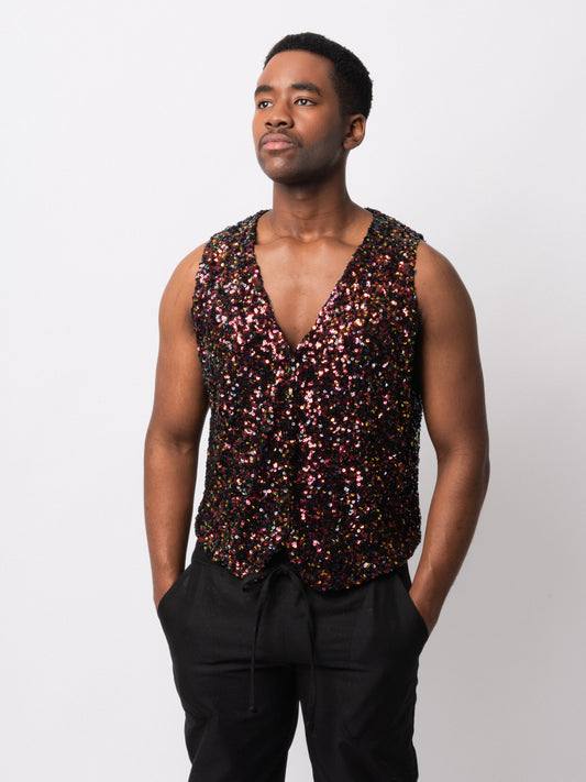 Marlon Sequin Waistcoat