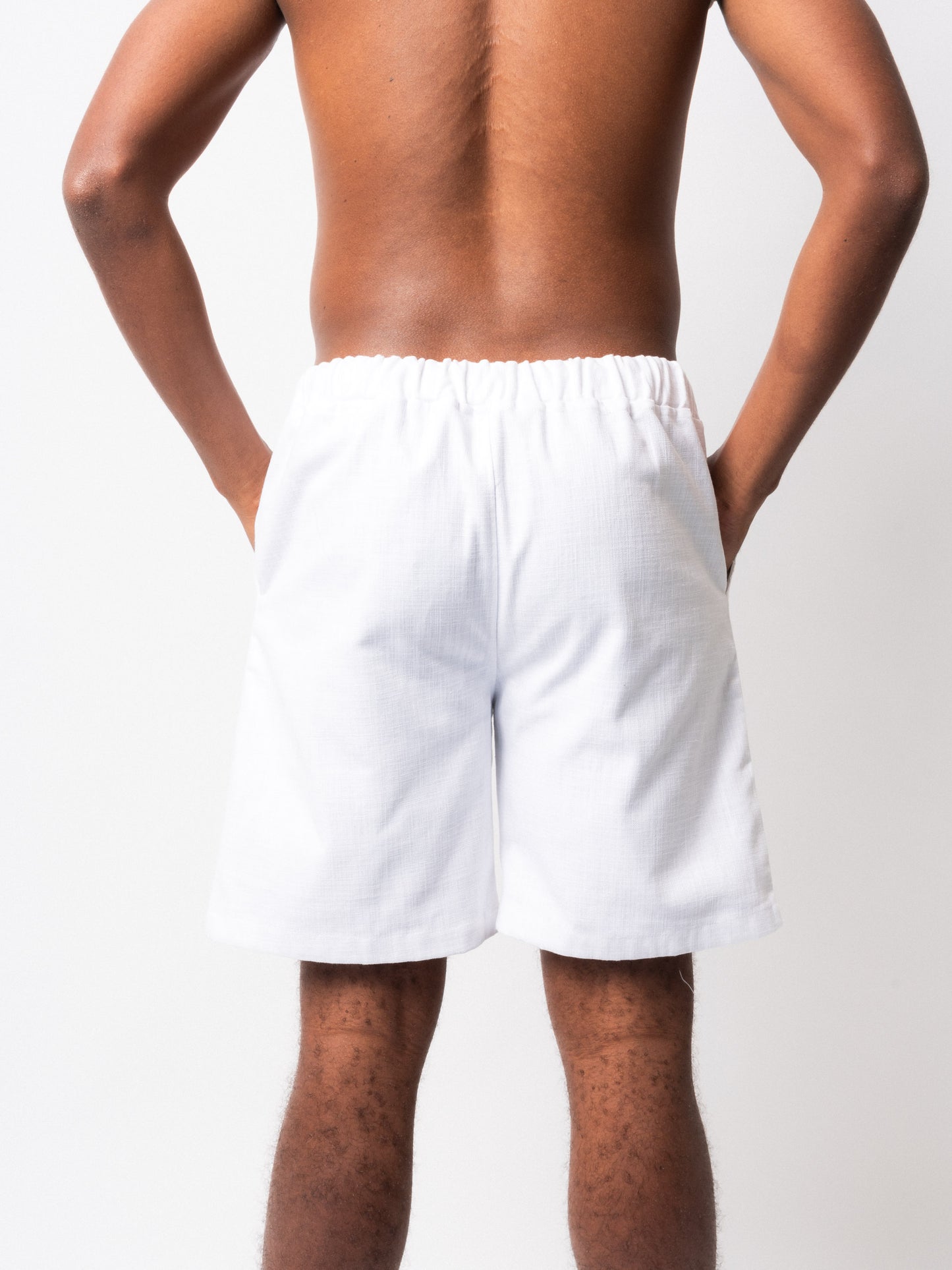 White Cotton Shorts