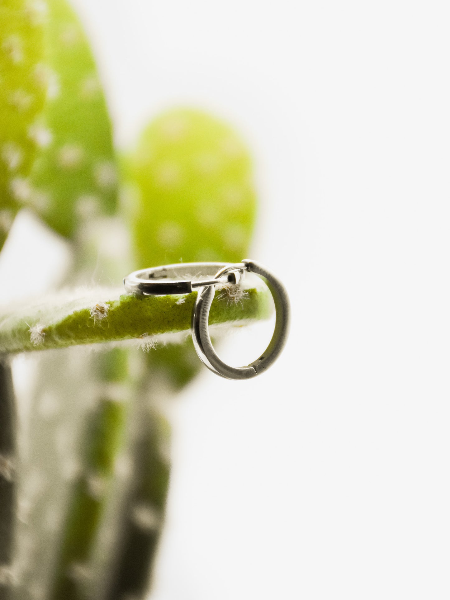 Silver Stainless Steel Hoop Earrings