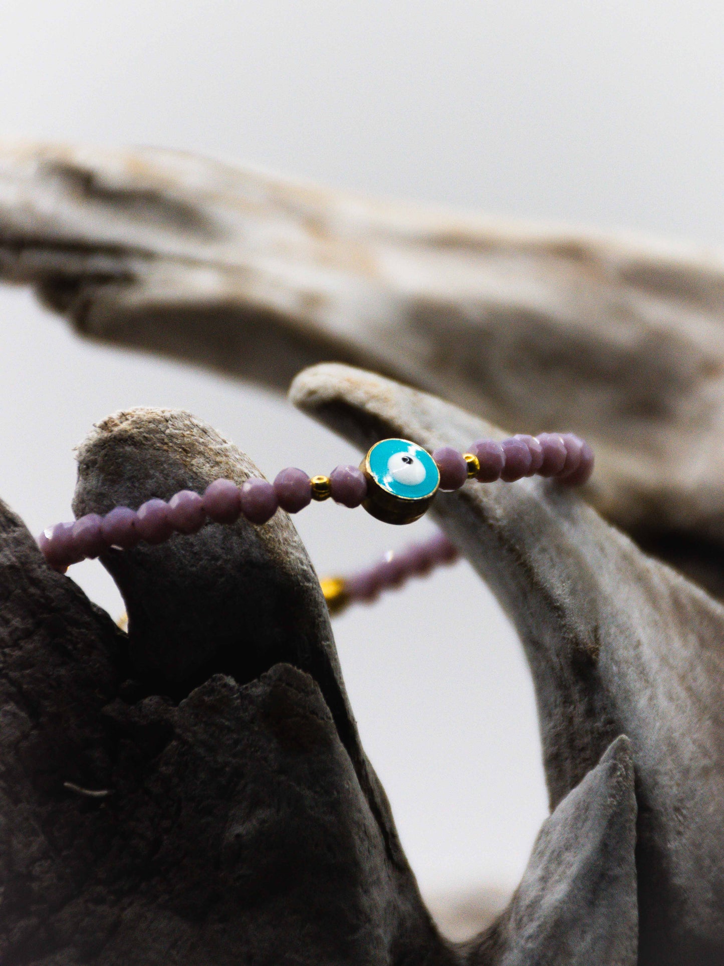 Lavender Evil Eye Bracelet