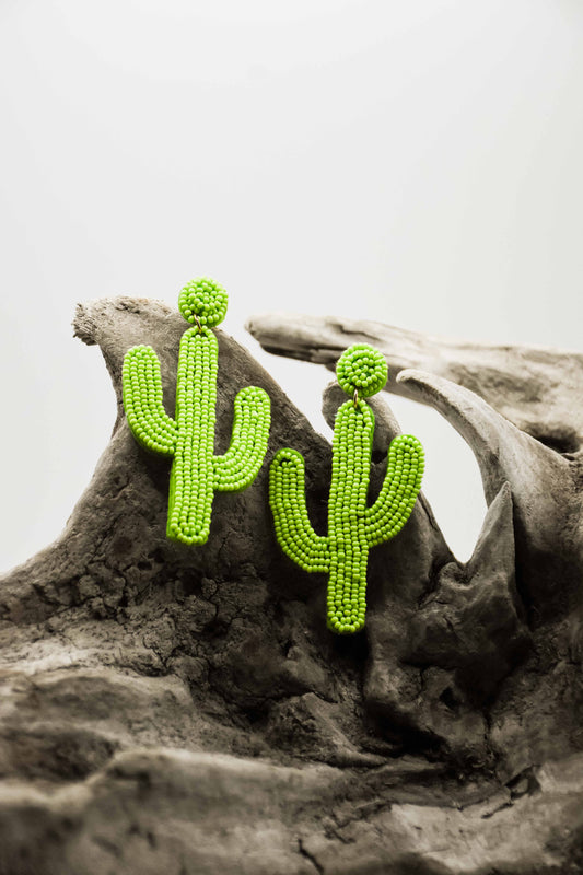 Cactus Beaded Earrings