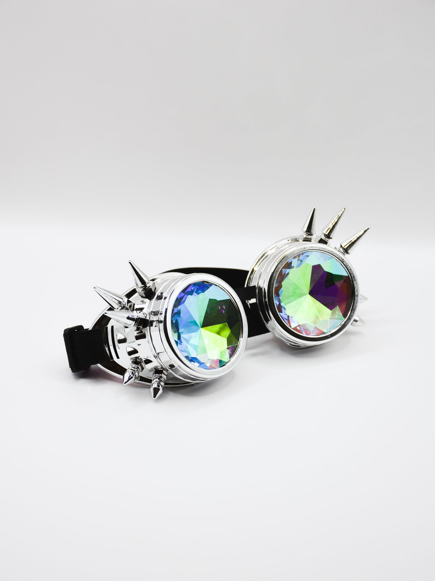 Silver Kaleidoscope Spike Goggles