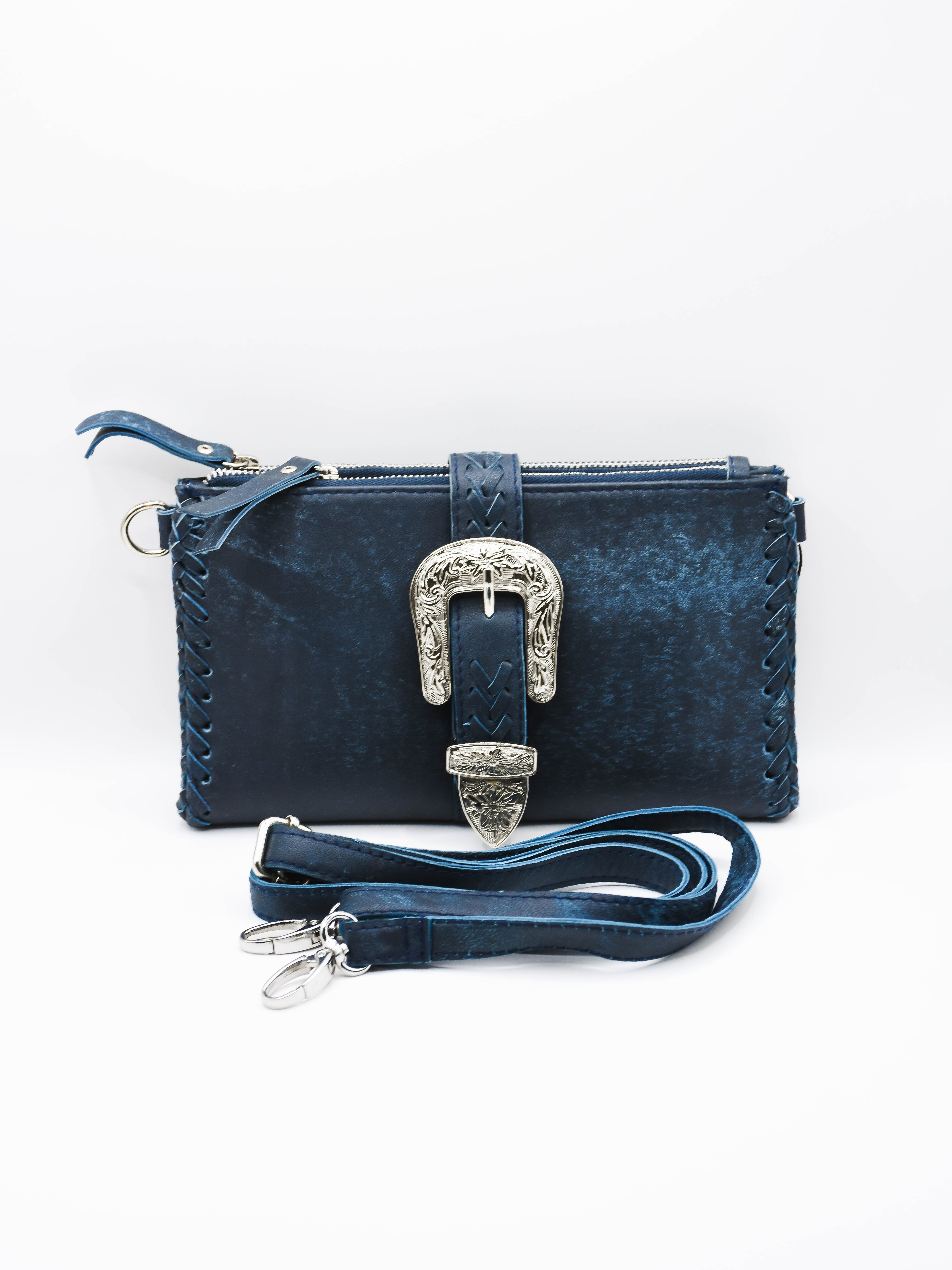 Blue clutch bag online