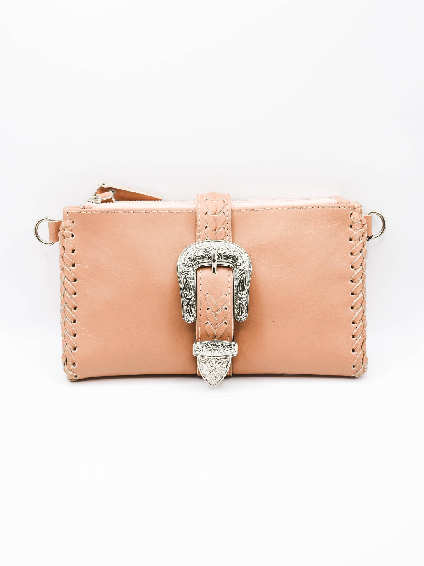 Blush Wildling Leather Clutch