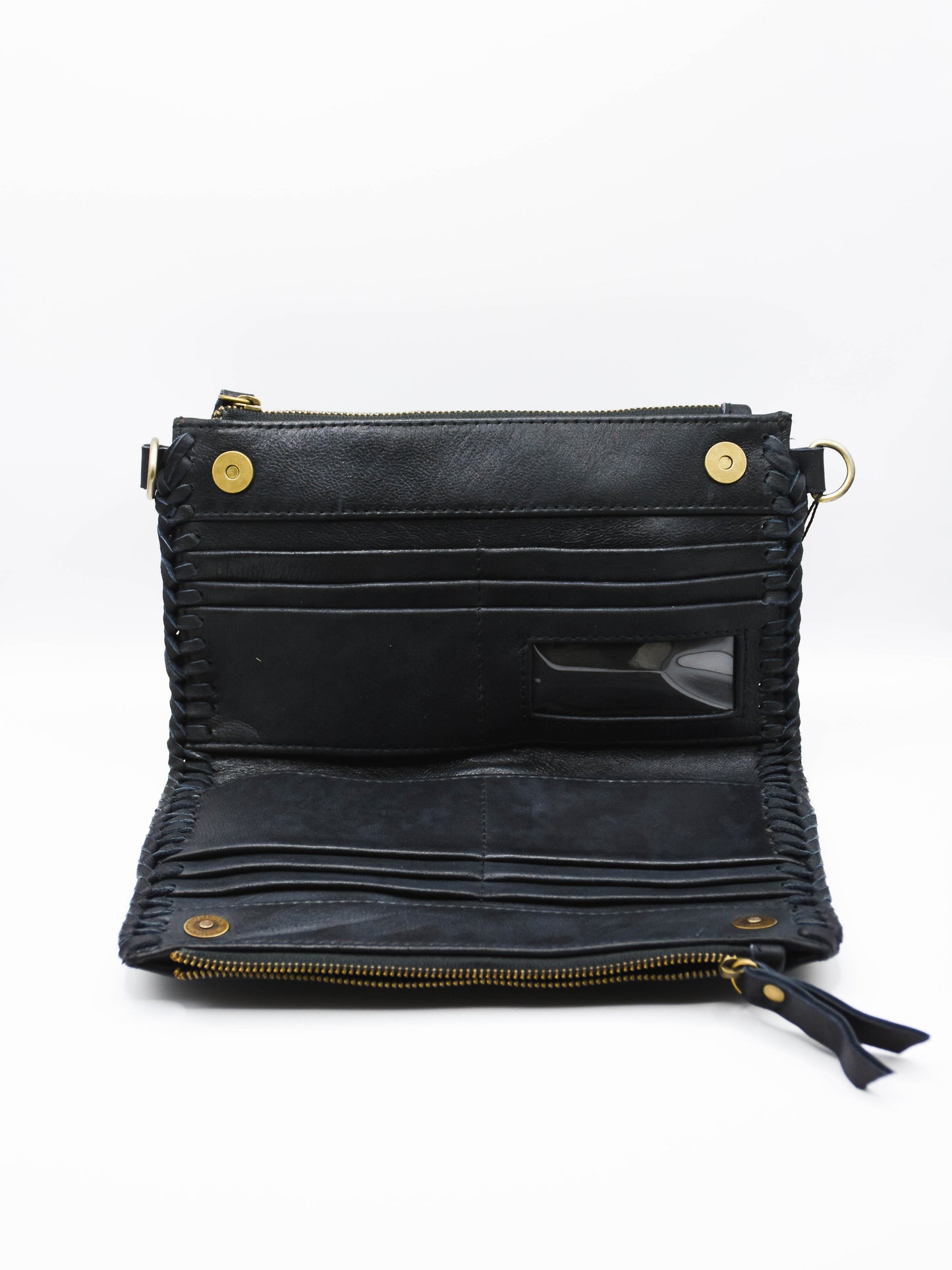 Black & Bronze Wildling Leather Clutch