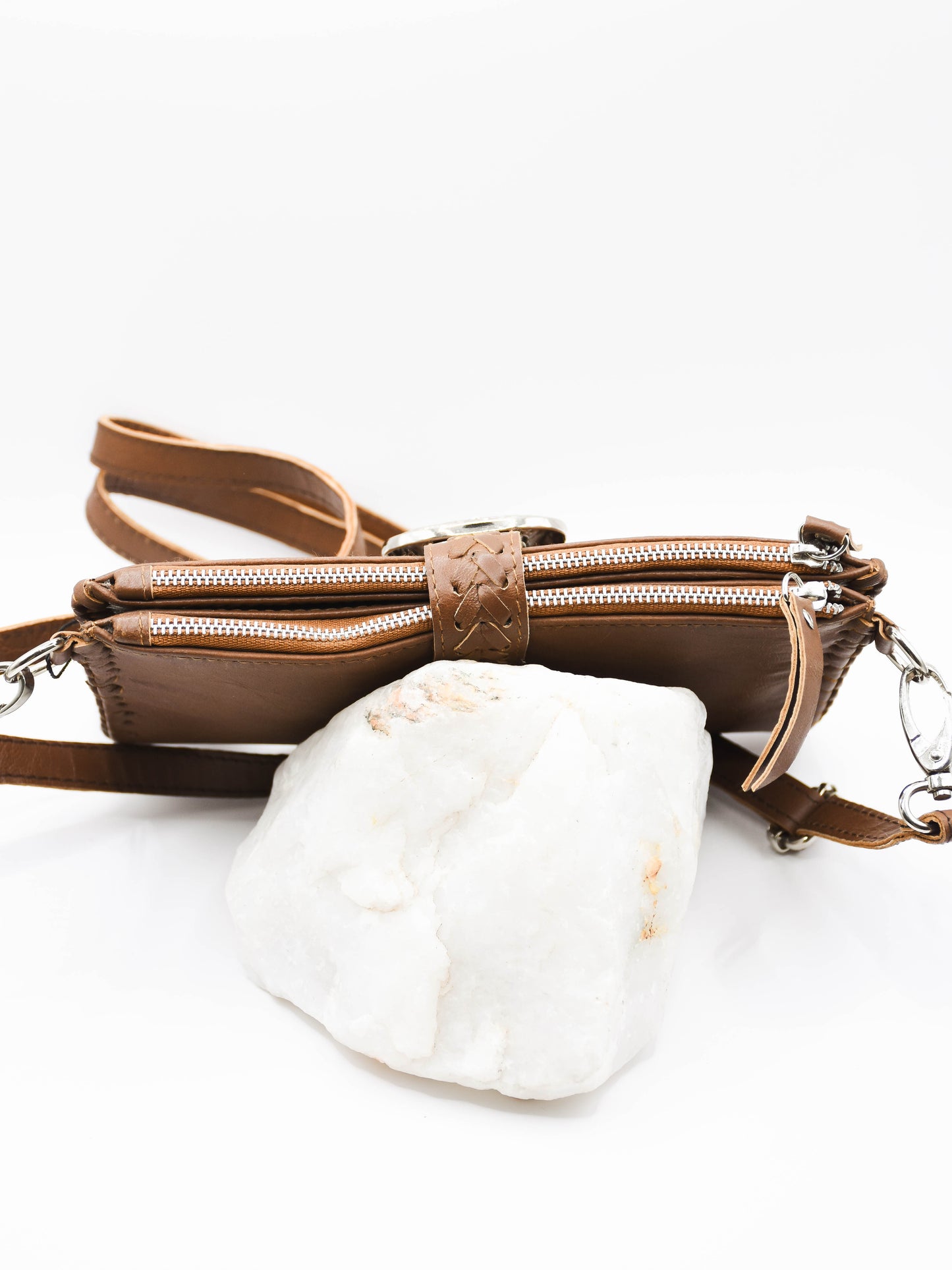 Brown Wildling Leather Clutch