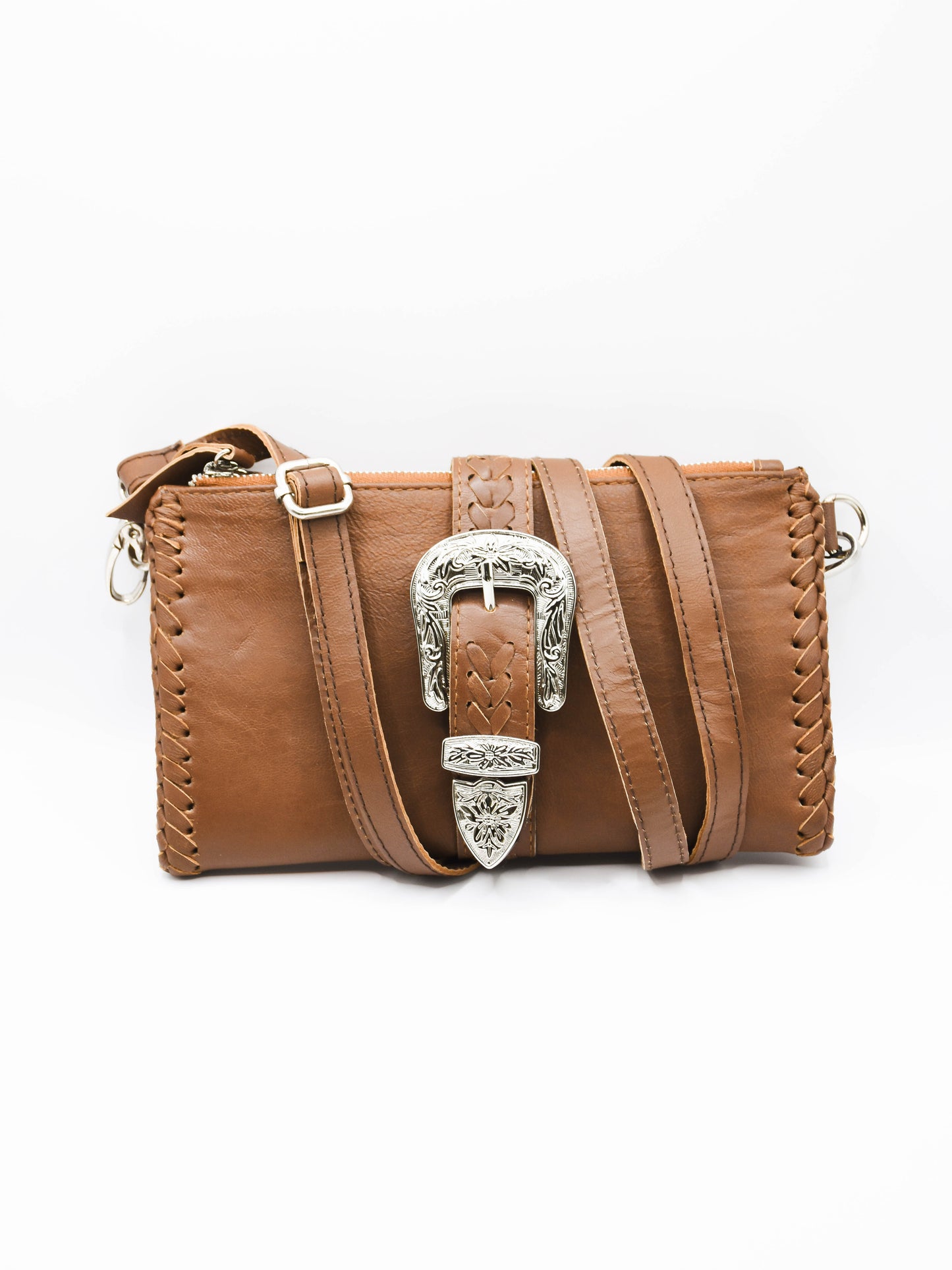 Brown Wildling Leather Clutch