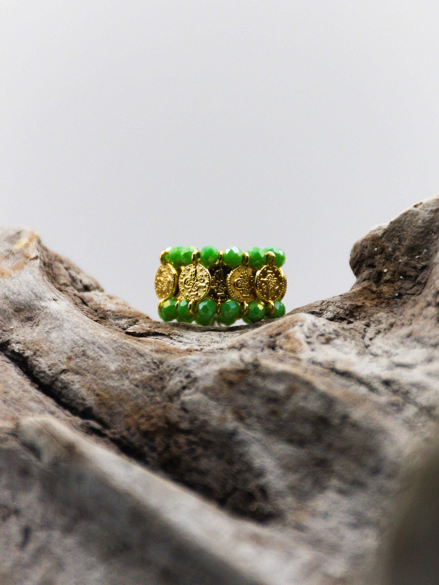 Green Boho Ring