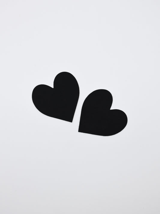 3 pairs Soft Black Heart Pasties