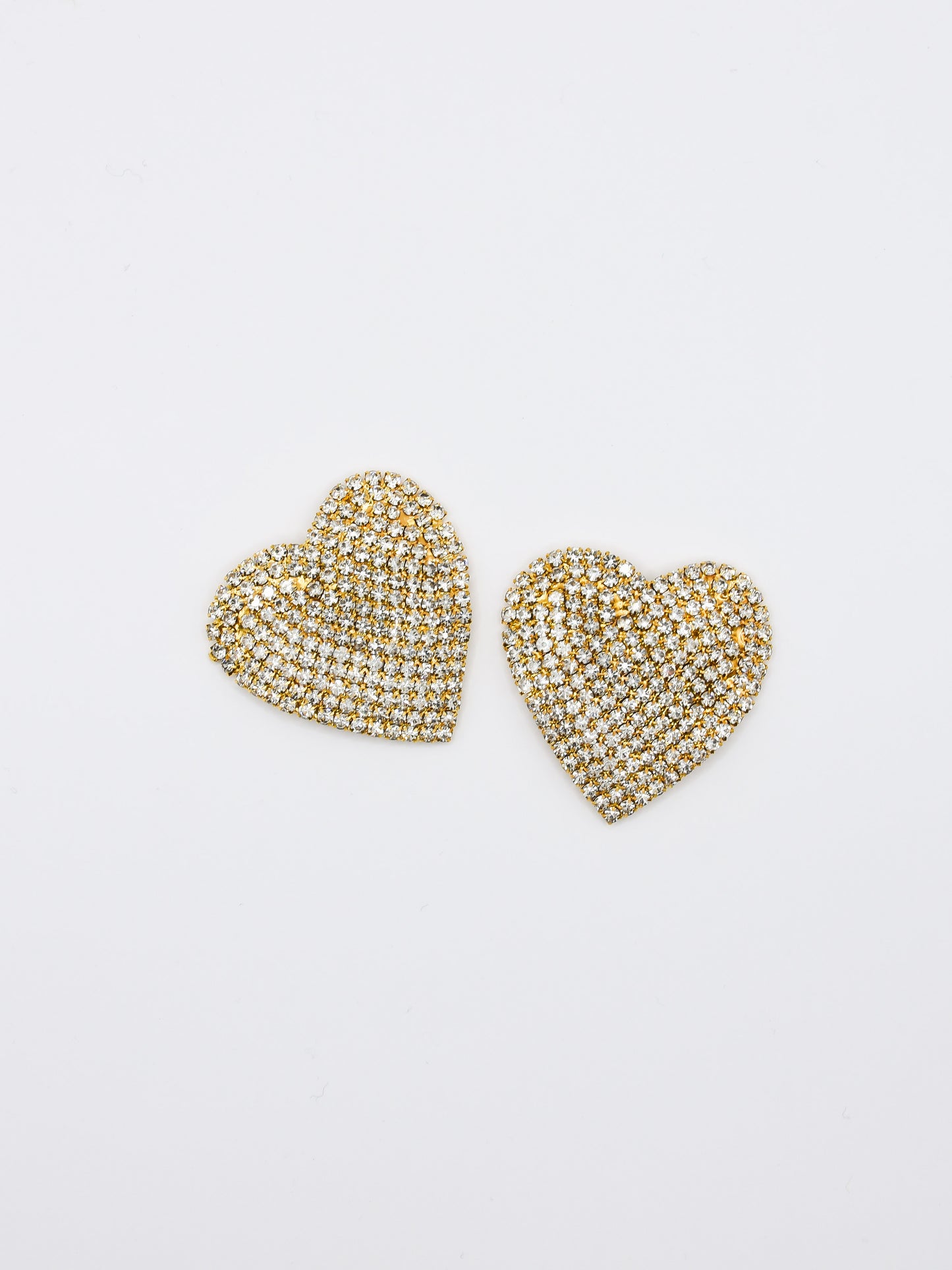 Gold Diamanté Heart Pasties