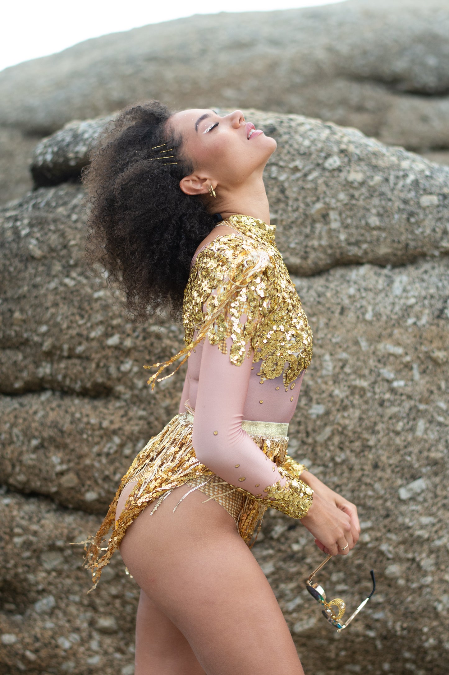 Liquid Gold Sequin Bodysuit