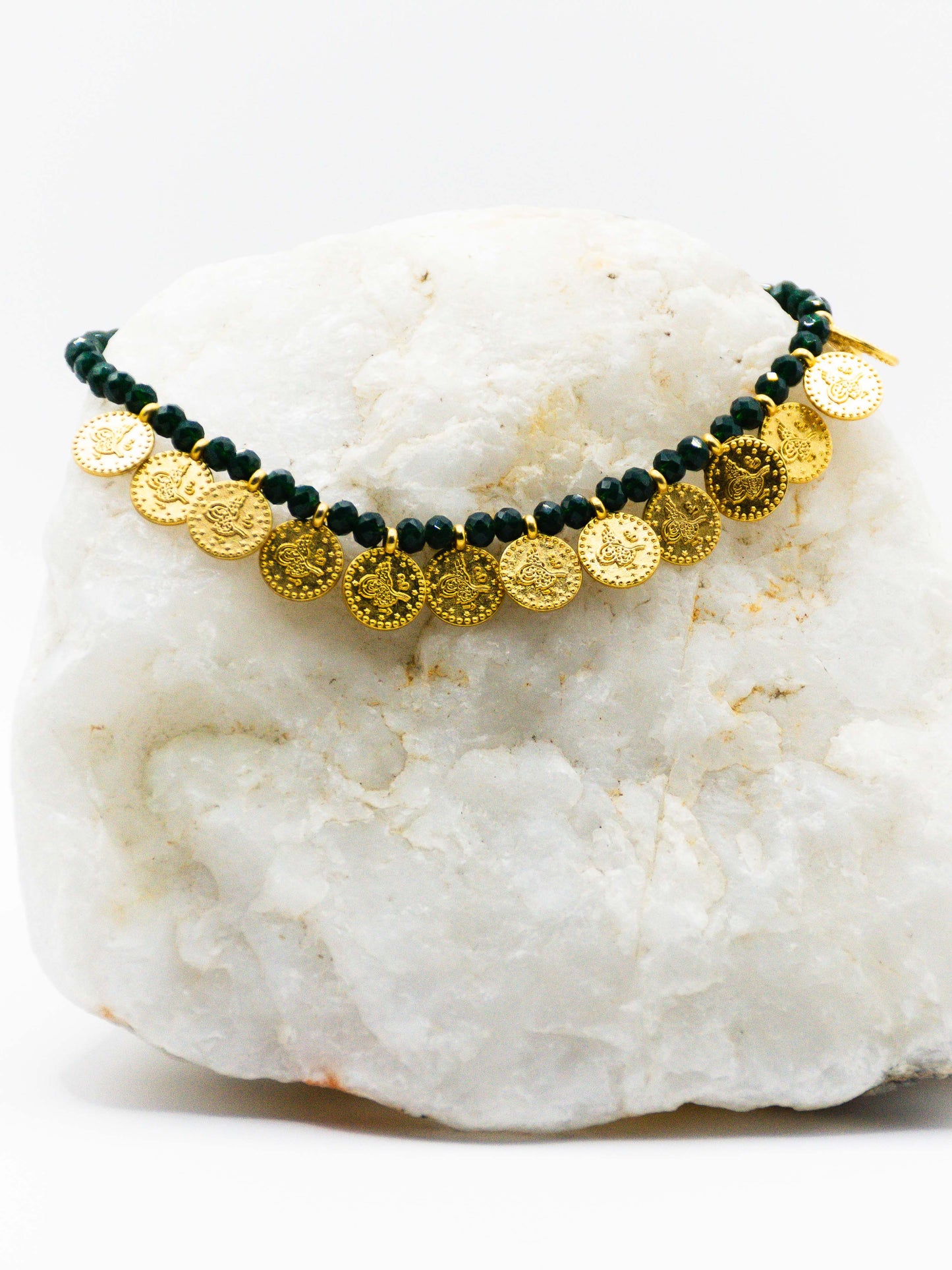 Green Coin Anklet